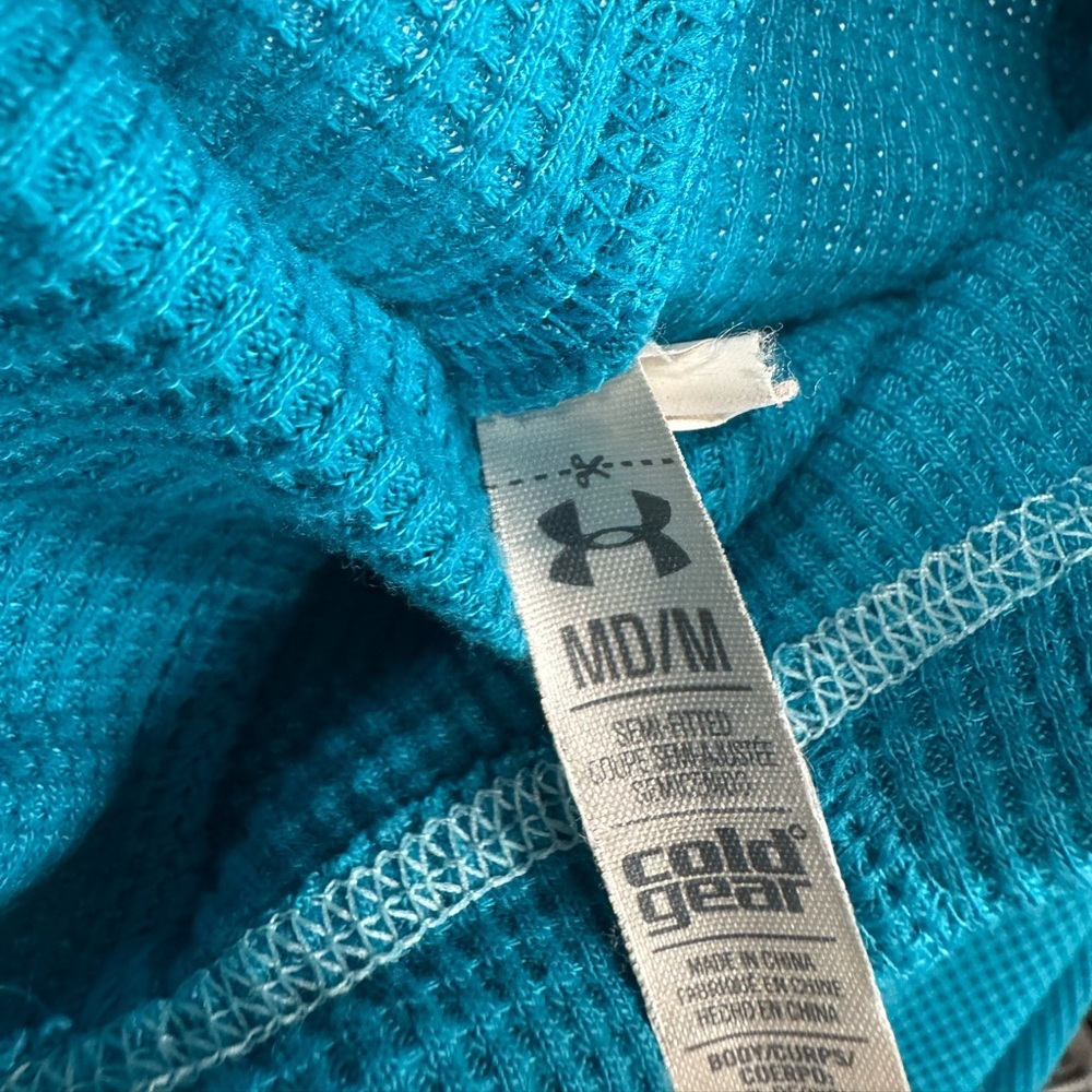 Under Armour Turquoise Cold Gear Pullover Hoodie - Picture 3 of 4